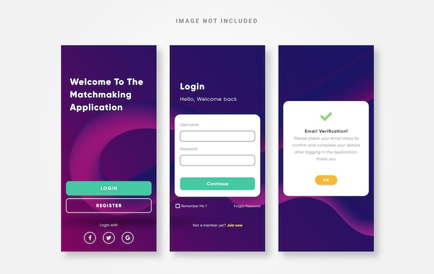 Ui Design Login Matchmaking Design App