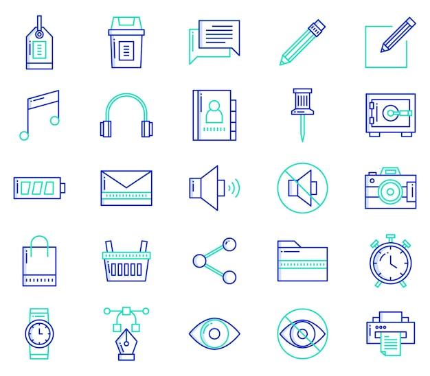 Ui-Design und Web-Icon-Vektor