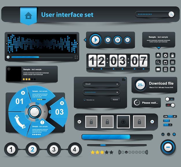 UI-Elemente Design-Set