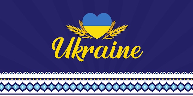 Ukraine-banner für den unabhängigkeitstag