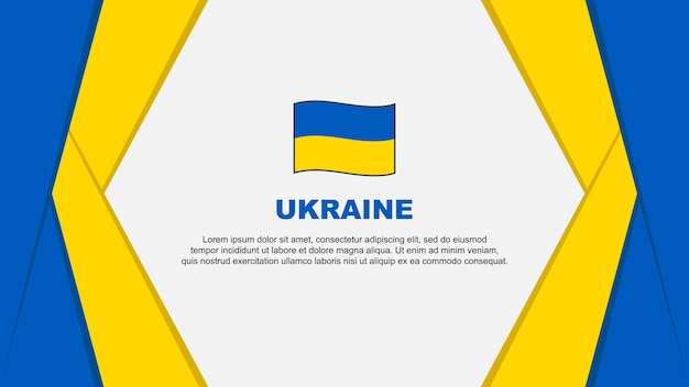 Ukraine-Flagge abstrakter Hintergrund-Design-Vorlage Ukraine-Unabhängigkeitstag-Banner Cartoon-Vektor-Illustration Ukraine-Flagge