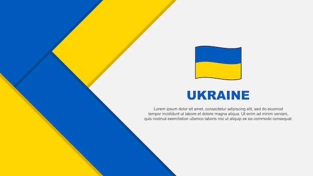 Ukraine-Flagge abstrakter Hintergrund-Design-Vorlage Ukraine-Unabhängigkeitstag-Banner-Karikatur-Vektor-Illustration Ukraine-Hintergrund