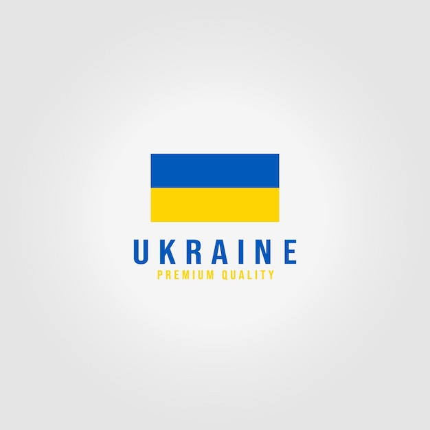 Ukraine flagge logo symbol vektor illustration design krieg frieden