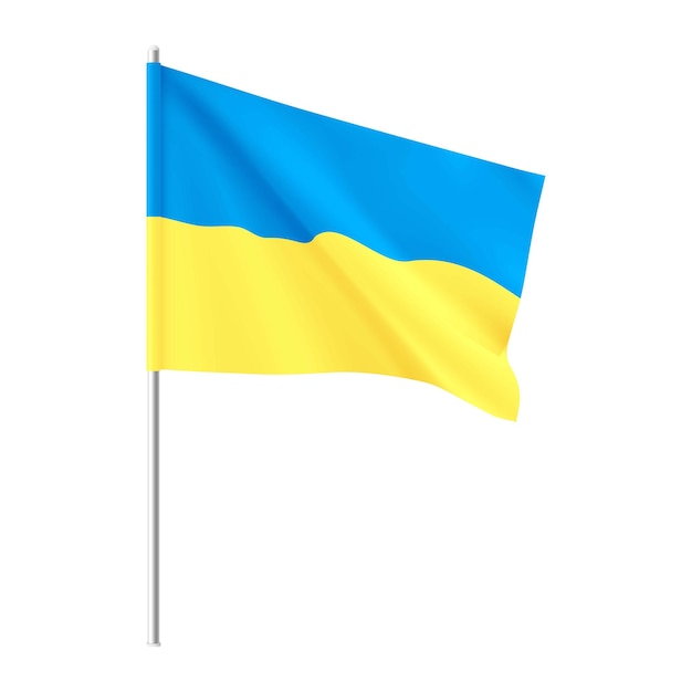 Ukraine-Flagge Nationaler ukrainischer gelb-blauer Flaggenvektor