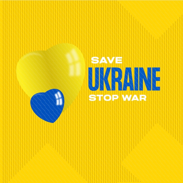 Ukraine-flaggenfarbherz premium-vektor