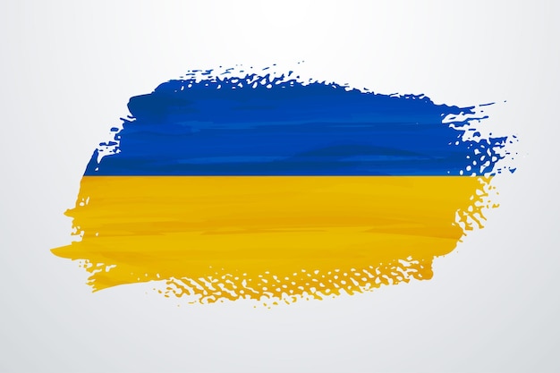 Ukraine pinsel farbe flagge