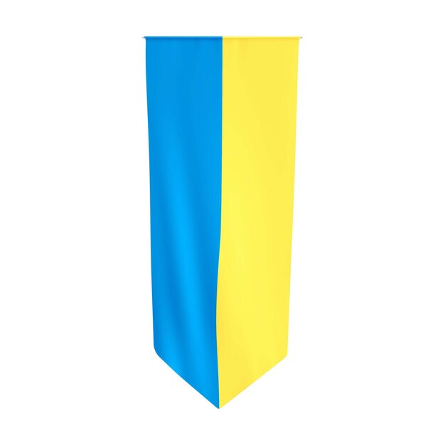 Ukraine vertikale flagge nationale ukrainische gelb-blaue flagge ukraine wimpel vektor