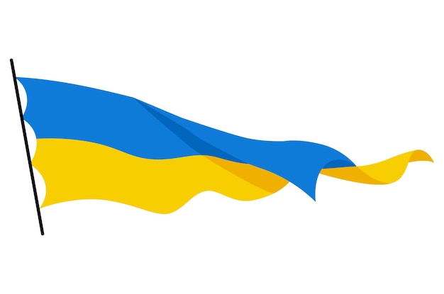 Vektor ukrainische flagge ukraine-flagge auf weißem hintergrund nationalflaggen winken symbole banner-design-elemente