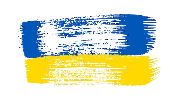 Ukrainische nationalflagge im grunge-stil