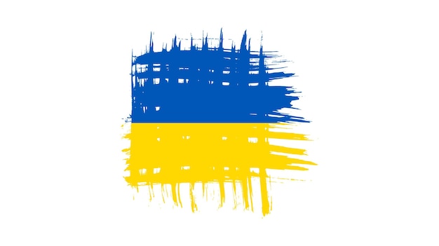 Ukrainische nationalflagge im grunge-stil