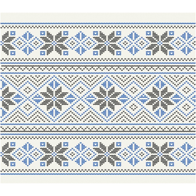 Ukrainisches Ornament Imitation von gestricktem Stoff Vektorillustration