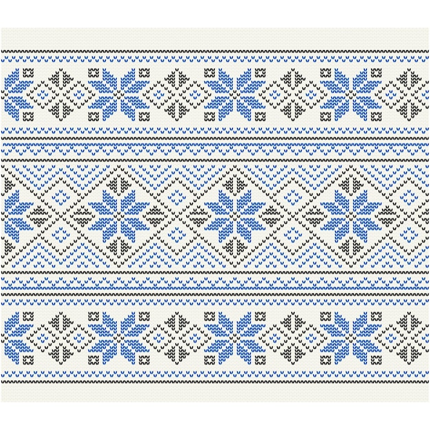 Ukrainisches Ornament Imitation von gestricktem Stoff Vektorillustration