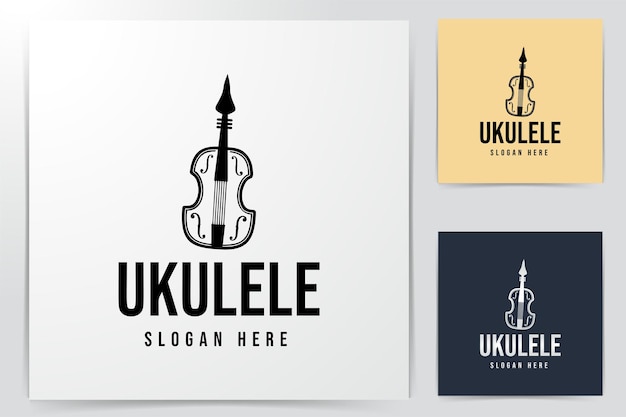 Ukulele. musikalische logo-ideen. inspiration-logo-design. vorlage-vektor-illustration. isoliert auf weißem hintergrund