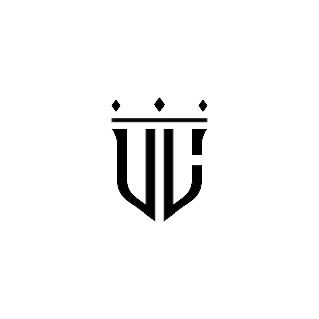 UL Monogramm Logo Design Buchstabe Text Name Symbol Monochrome Logo Alphabet Zeichen Einfaches Logo