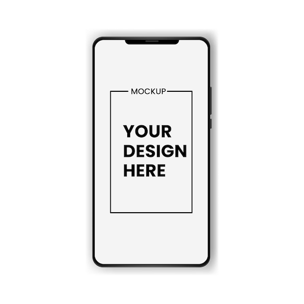 Ultra-realistische moderne Touch-Smartphone-Flachvektorillustration des Smartphones