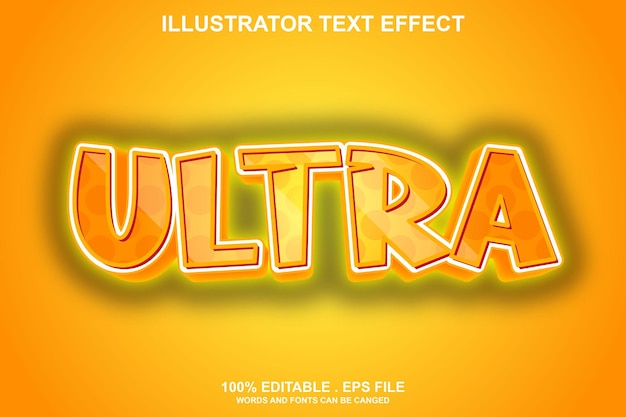 Ultra-texteffekt editierbar