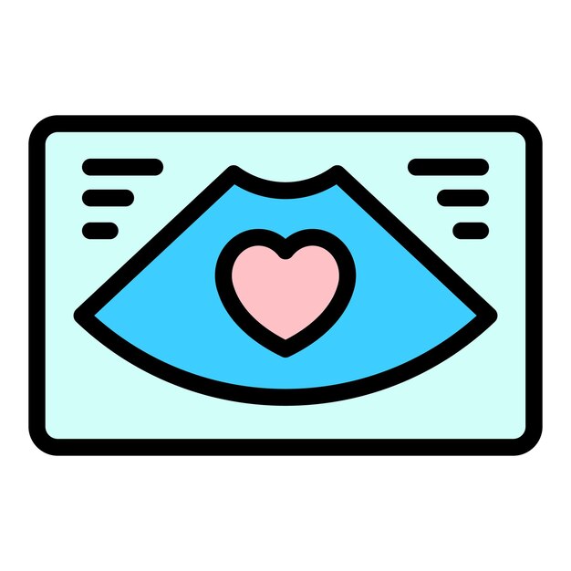 Ultraschall-Symbol Umriss des Ultraschall-Vektorsymbols für Webdesign isoliert auf weißem, flachem Hintergrund