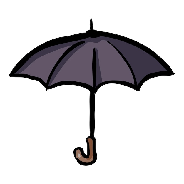 Vektor umbrella handgezeichnetes doodle-symbol