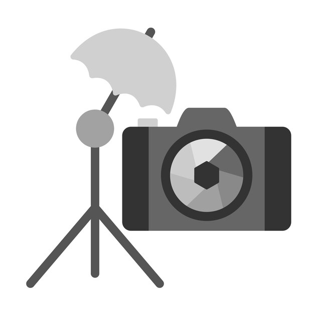 Vektor umbrella-kamera-icon-vektorbild kann für die fotografie verwendet werden
