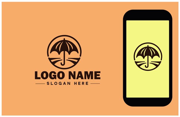 Umbrella-Logo-Ikonen-Vektor für Geschäftsmarken-App-Iconen-Regenschutz Wasserdichte Vorlage