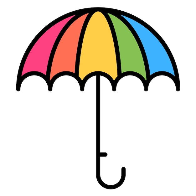 Umbrella-Vektor-Illustrationsstil