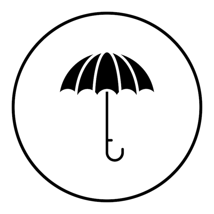 Vektor umbrella-vektor-symbol kann für den frühjahrssymbolen-satz verwendet werden