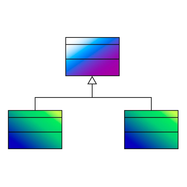 Vektor uml-klasse-diagramm vererbungsbeziehungen