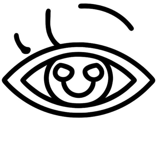umreißende Ikonen für coole Augen
