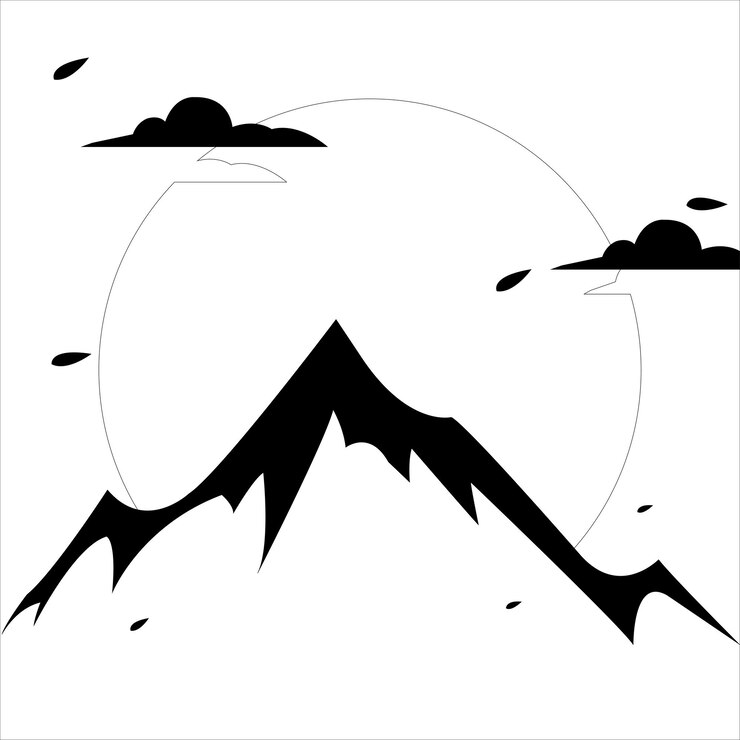 Vektor umriss der eisbergsbilder