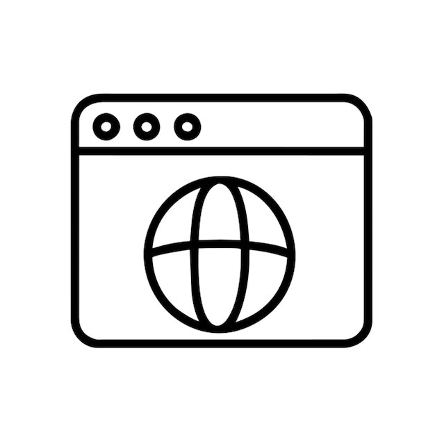 Umriss des Browser-Symbols