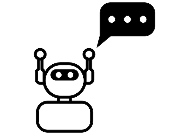 Umriss des chatbot-symbols