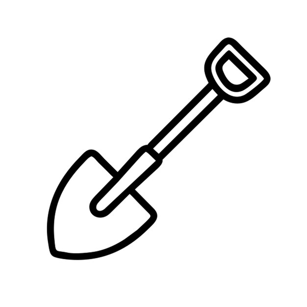 Umriss des Schaufel-Symbols