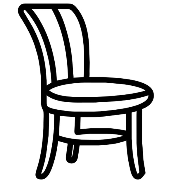 Umriss des Stuhlsymbols