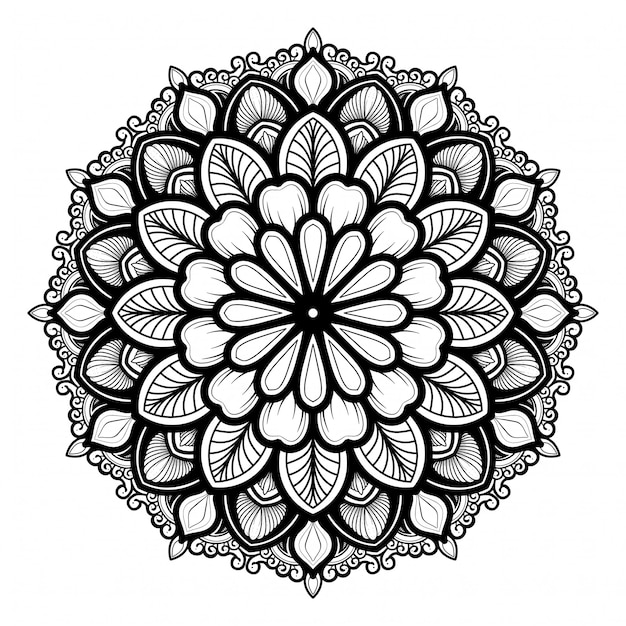 Umriss mandala dekoration