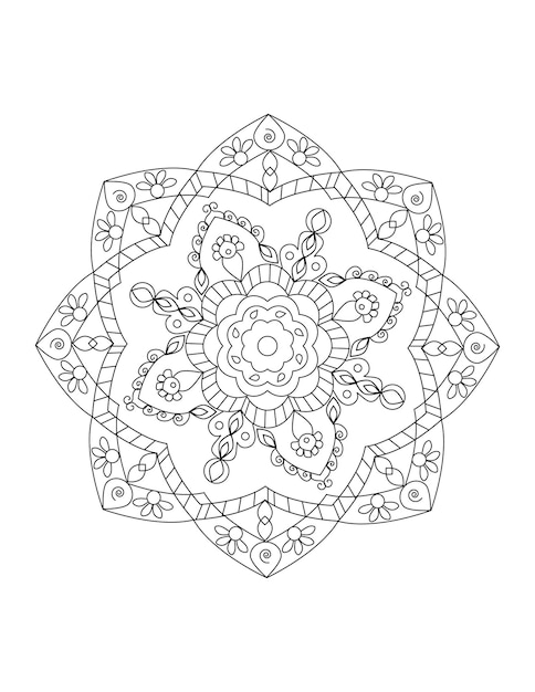 Umriss mandala für malbuch