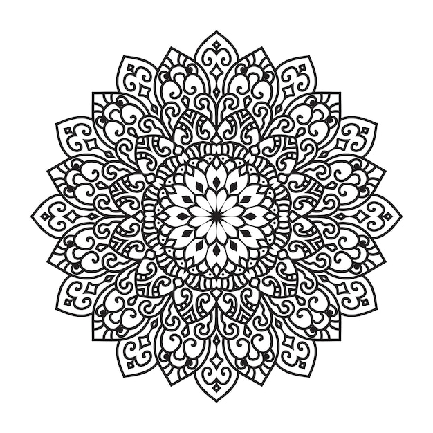 Umriss-mandala. mandalas für malbuch