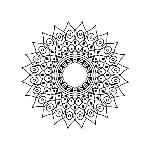 Umriss schwarzes mandala