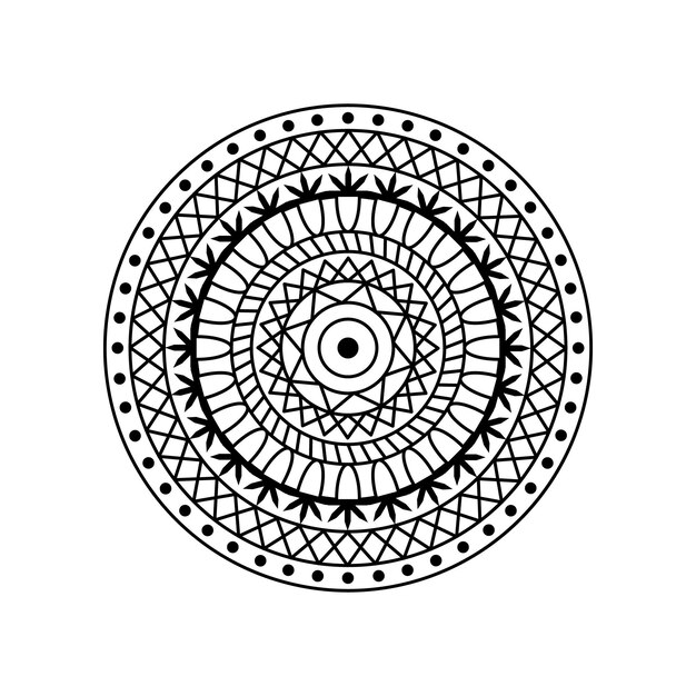 Umriss schwarzes Mandala