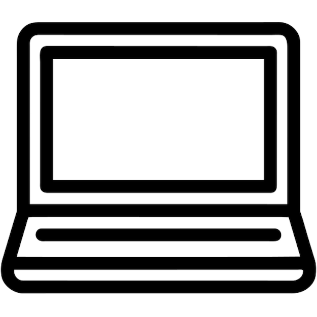 Umriss-Symbol des Laptops