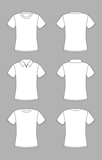 Umriss-T-Shirt-Mockup-Vorlage