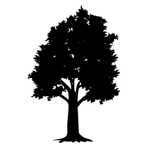 Umrissbaumvektorillustrationen