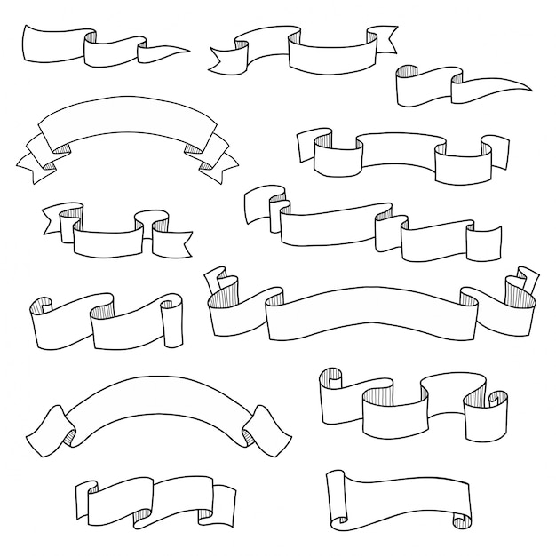 Vektor umrissene bandsammlung