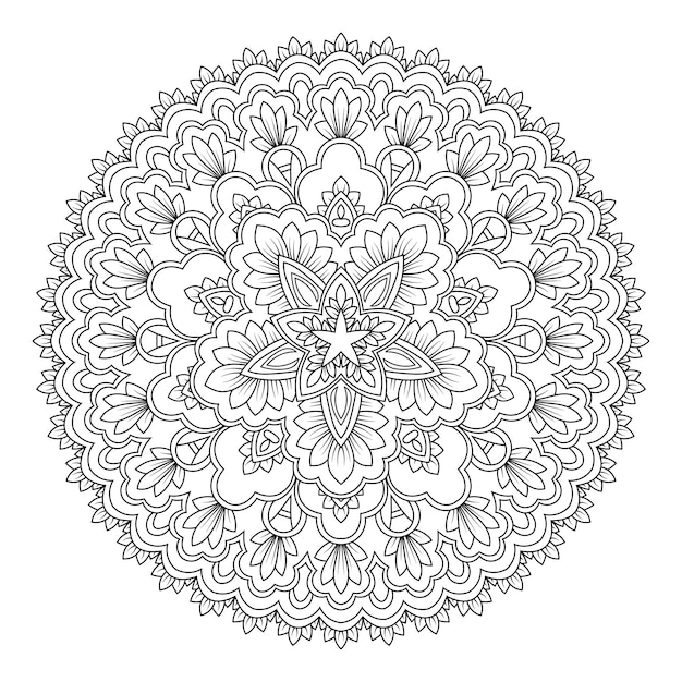 Umrissierte Mandala