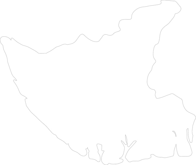 Vektor umrisskarte von bayelsa nigeria