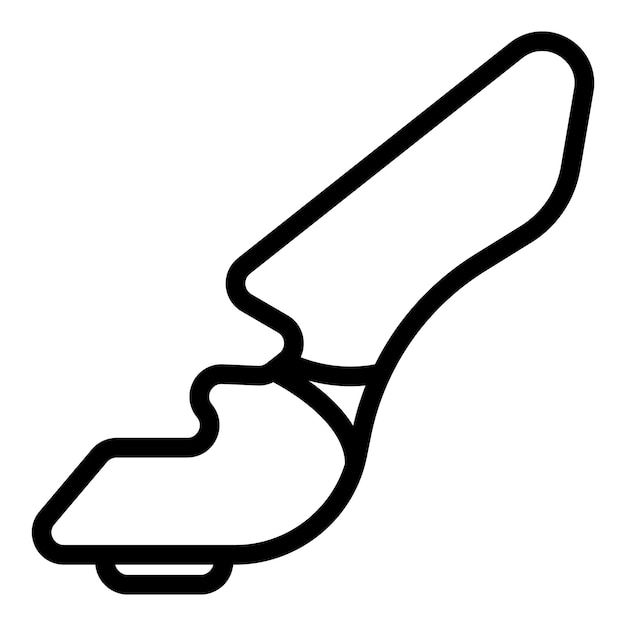 Umrissvektor für Rennstreckensymbole Startstrecke Autostraße