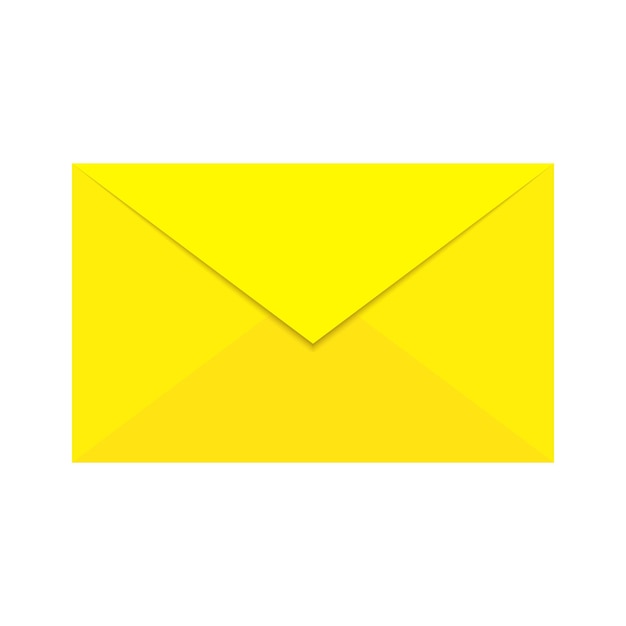 Vektor umschlagsymbol - vektor. gelber umschlag isoliert. e-mail-symbol im flachen stil. vektor-symbol