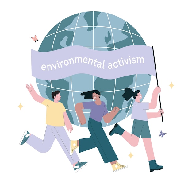 Umweltaktivismus gemeinschaftsdemonstration für das klima