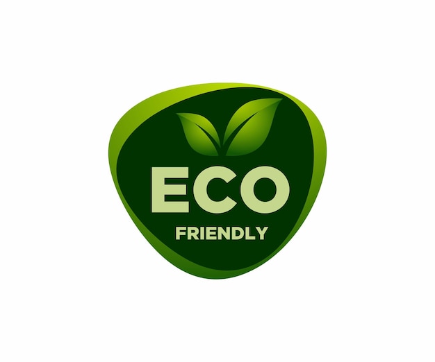 Umweltfreundlich Gesundes Naturprodukt-Label-Logo-Design