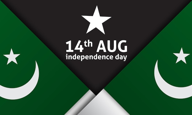 Unabhängigkeitstag 14. august pakistan patriotismus feiertagsvorlage für bannerkarten-plakathintergrund