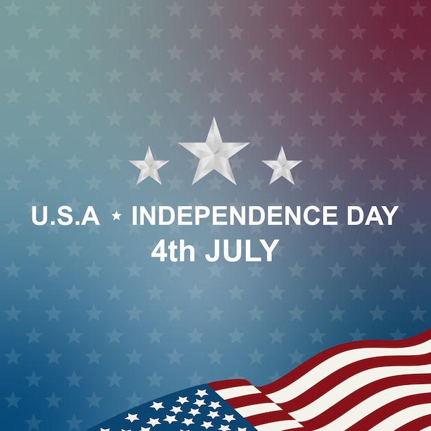 Unabhängigkeitstag 4. Juli Glücklicher Unabhängigkeitstag USA-Nationalfeiertag moderner Hintergrundvektor